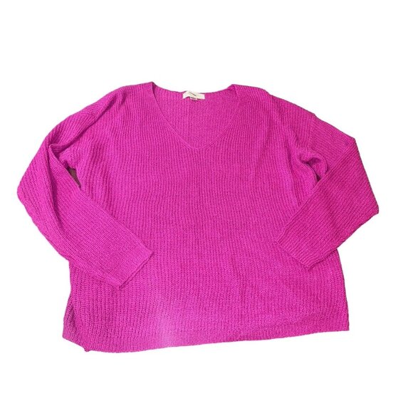 A BEAUTIFUL SOUL by Altar'd State Womens Plus Size 1X (A) V-Neck Fuchsia - Picture 1 of 12